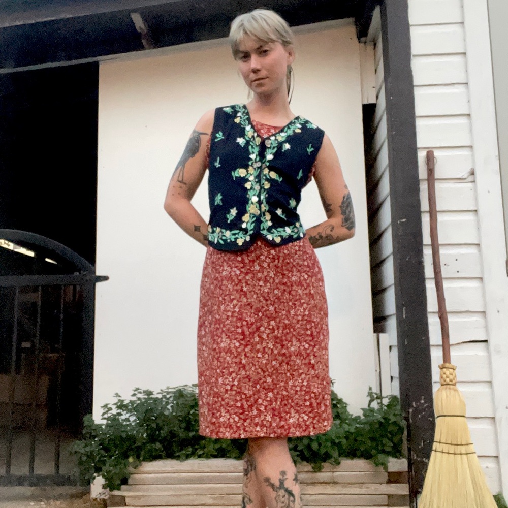 Vintage embroidered vest